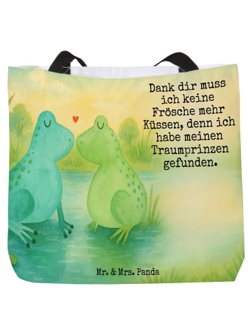 Mr. & Mrs. Panda Reisetasche Frosch Liebe Design mit Spruch in Weiß