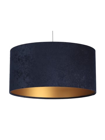Licht-Erlebnisse Pendelleuchte Ø 50 x (T)102 cm in Weiß Nachtblau GoldWeiß Nachtblau Gold