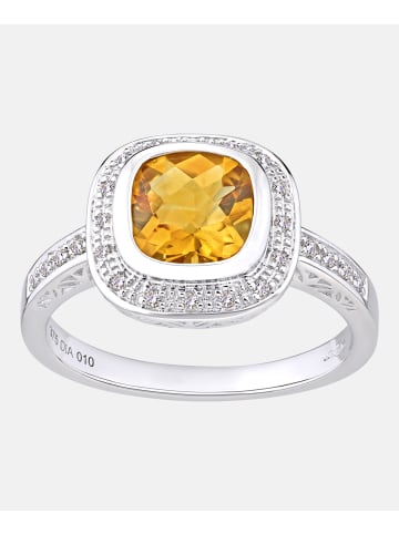 Diamant L'éternel Ring aus 375 Weißgold mit Diamant mit Citrin
