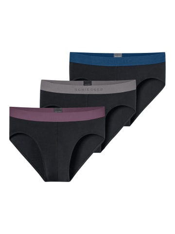 Schiesser Rio Slip / Unterhose 95/5 Cotton in Schwarz