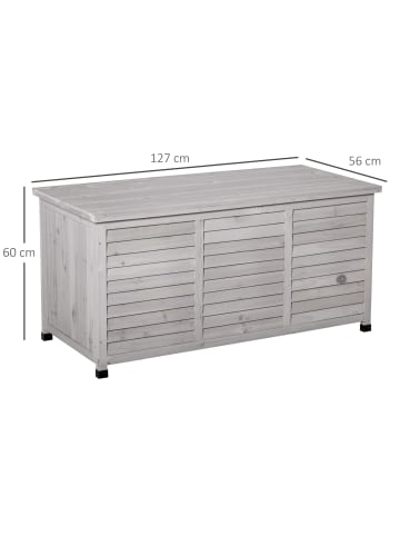 Outsunny Gartenschrank,127 cm x 56 cm x 60 cm,grau