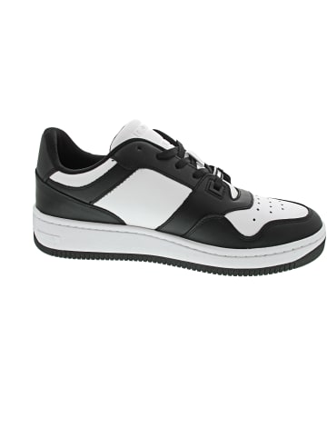 TOMMY JEANS Basket Leather Sneaker Schwarz