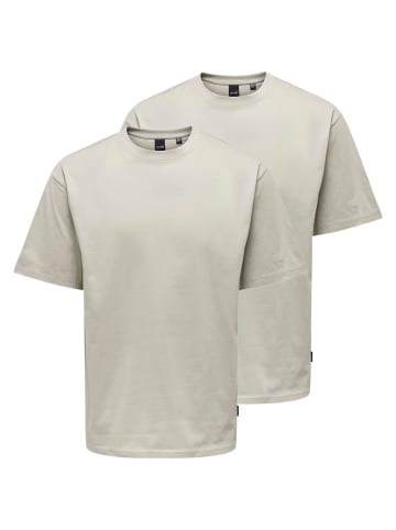 ONLY & SONS T-Shirt Onsfred in Silver lining