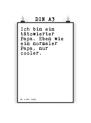 Mr. & Mrs. Panda Bild Ich bin ein tätowierter... mit Spruch in Weiß