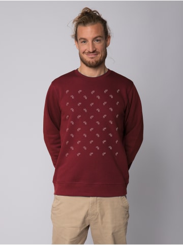 wat? Apparel Sweatshirt Fahrräder in Weinrot