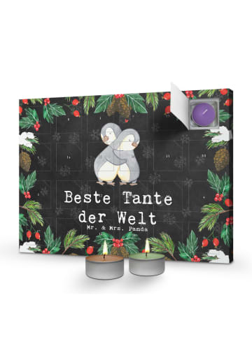 Mr. & Mrs. Panda Duftkerzen Adventskalender Pinguin Beste Tante ... in Kreidetafel