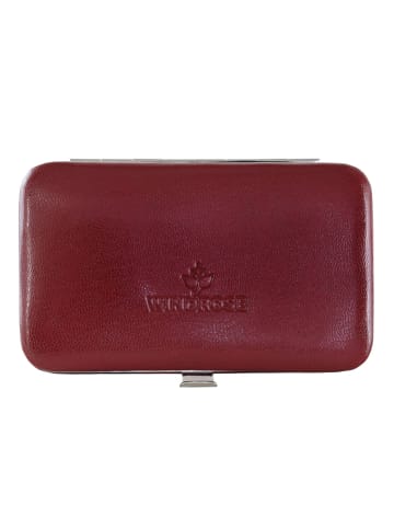 Windrose Merino Schmuckkasten 11 cm in rot
