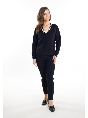 Usha Damen Cardigan Mit Perlen in Schwarz