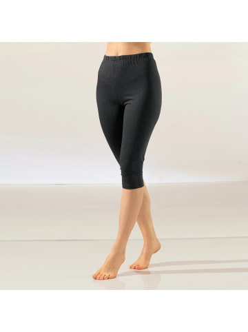 REDBEST Single-Jersey Capri-Leggings im 2er-Pack in anthrazit meliert