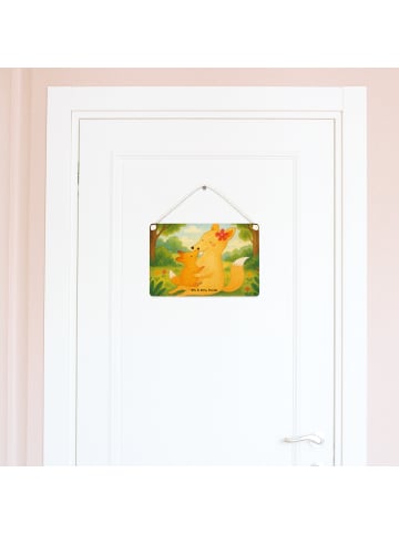 Mr. & Mrs. Panda Schild Fuchs Mama Design ohne Spruch in Weiß