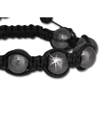 SilberDream Armband Edelstein/Perlen ca. 17cm bis 23cm Makramee Shamballa