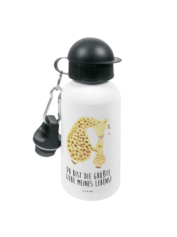 Mr. & Mrs. Panda Kindertrinkflasche Giraffe Kind mit Spruch in Weiß