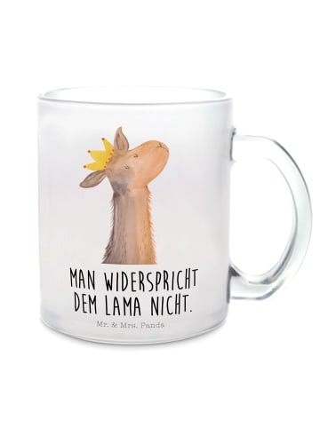 Mr. & Mrs. Panda Teetasse Lamakopf König mit Spruch in Transparent