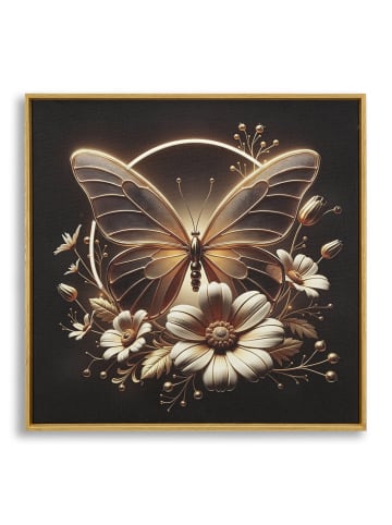 Mauro Ferretti Gemälde auf lackierter Leinwand mit LEDs, 50 x 4 x 50 cm