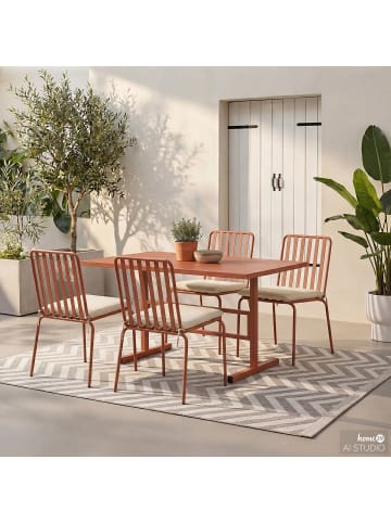 home24 Gartenstuhl Kuna 2er-Set in Terracotta