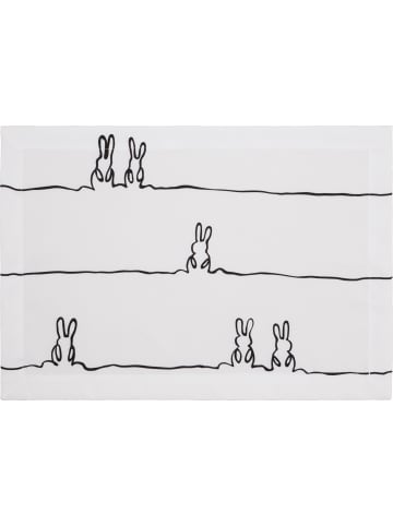 Erwin Müller Tischset 2er-Pack in weiß-schwarz