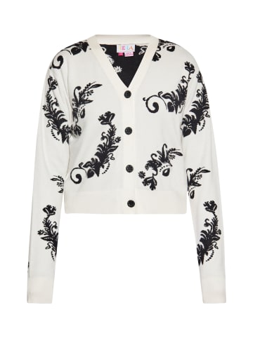 IZIA Damen Cardigan in WOLLWEISS SCHWARZ