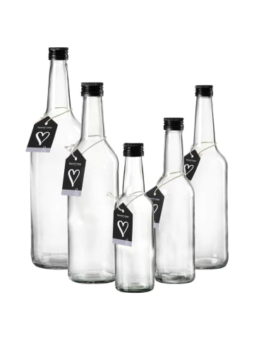 Ritzenhoff & Breker 5-tlg. Flaschen-Set Mara in Transparent – in transparent