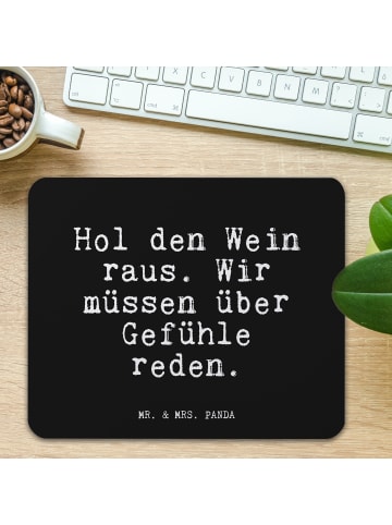 Mr. & Mrs. Panda Mouse Pad Hol den Wein raus.... mit Spruch in Schwarz