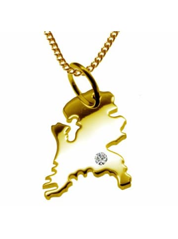 Schmuckador 50cm Kette + Holland mit Brillant 585 Gold in gold