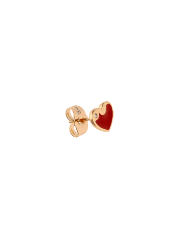 myMo Women Jewelry Set With Stud Earrings And Pendant in Rose Gold Red