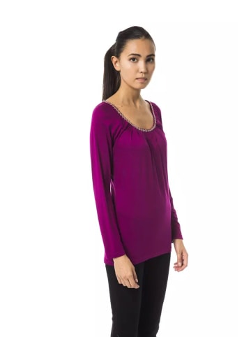 Byblos Schwarz Lila Viskose Damen Top
