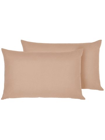 Beliani 2er-Set Gartenkissen ALMYROS in Beige