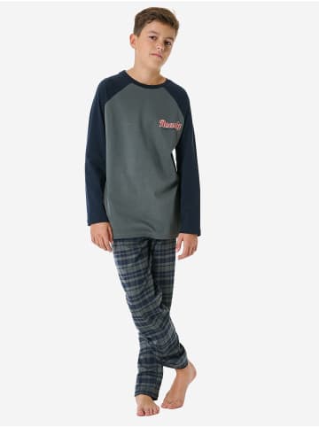 Schiesser Pyjama Nightwear 3 in dunkelgrün