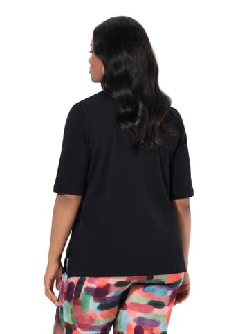 Ulla Popken Poloshirt in schwarz