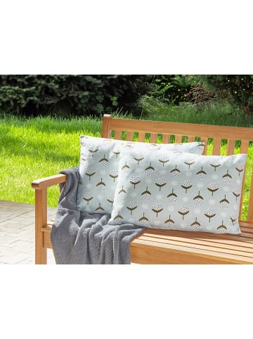 Beliani 2er-Set Gartenkissen CUNEO in Grün/Weiß
