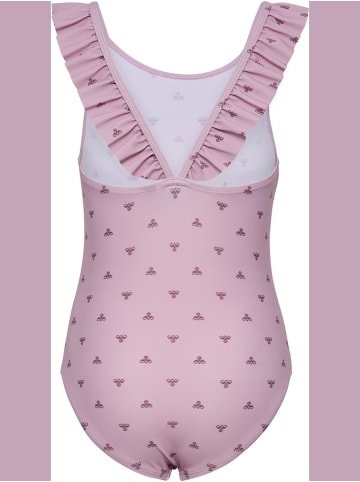 Hummel Badeanzug "Bee Aop Frill Swimsuit" in Lila