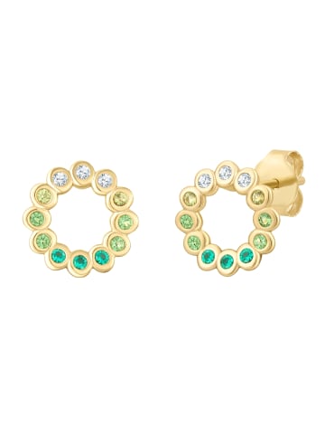 Glanzstücke München Ohrringe aus Sterling Silber mit Zirkonia in gelbgold