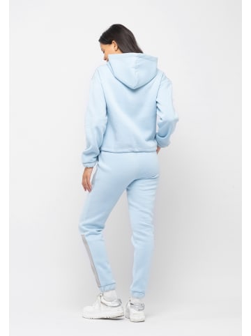 Tom Barron Trainingsanzug Casual Oversize Tracksuit Half Zipper In Front in blau