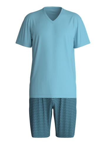 Calida Pyjama in retro blue