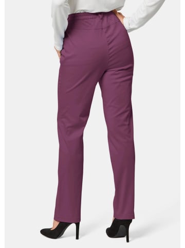 GOLDNER Leichte Baumwollschlupfhose LOUISA in aubergine