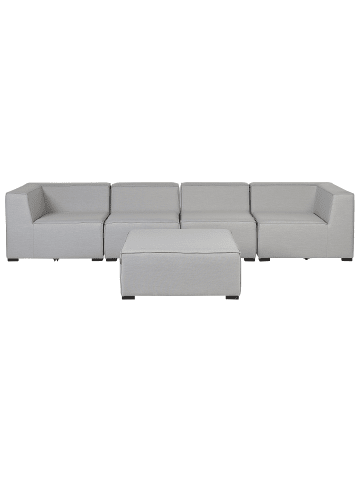 Beliani 2-tlg Sitzgruppe AREZZO in Grau/Schwarz