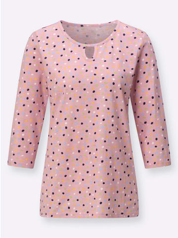 Sieh an! Freizeitshirt in rosenquarz-bedruckt