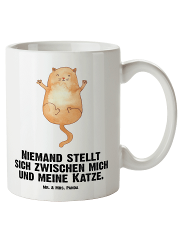 Mr. & Mrs. Panda XL Tasse Katze Umarmen mit Spruch in Weiß