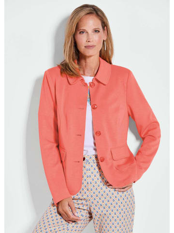 GOLDNER Jerseyjacke Leichte Jacke mit Stehkragen in rot in koralle