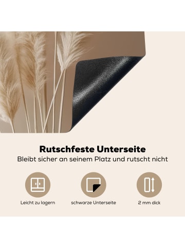 KitchenYeah Herdabdeckplatte Pampasgras Induktionskochfeldschutz, Kochfeldschutzmatte