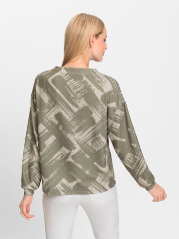 Heine Druck-Shirt in khaki-sand-bedruckt