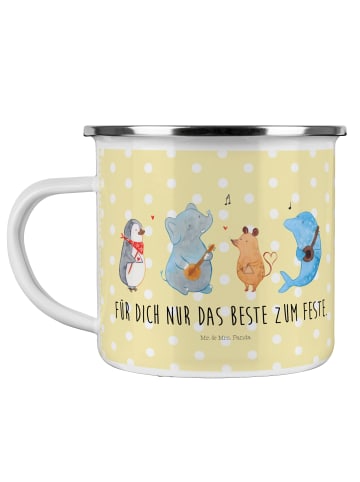 Mr. & Mrs. Panda Becher Big Einheit mit Spruch in Gelb Pastell