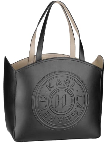 Karl Lagerfeld Shopper K/Circle LG Tote Patch in Black