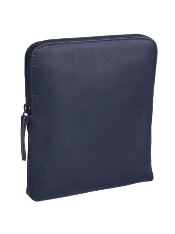 Leonhard Heyden Den Haag Umhängetasche Leder 16 cm blau