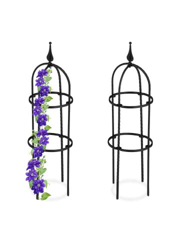 relaxdays 2 x Rankhilfe in Schwarz - (H)70 cm