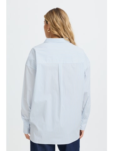 Fransa Hemd langarm FRZASHIRT Loose fit in CASHMERE BLUE  WHITE STRIPE