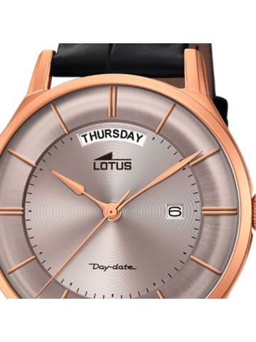 Lotus Analog-Armbanduhr Lotus Retro schwarz groß (ca. 40mm)