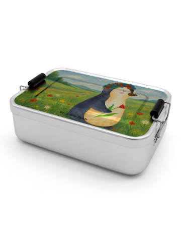 Mr. & Mrs. Panda Lunchdose Pinguin Blumen Design ohne Spruch in Weiß