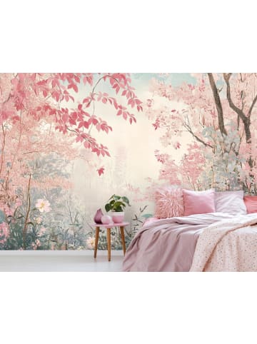 WALLARENA Fototapete Bäume in Rosa