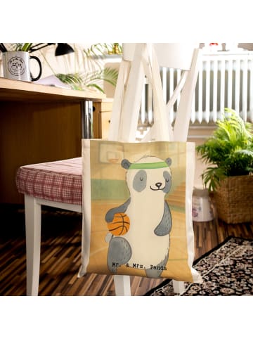 Mr. & Mrs. Panda Tasche Panda Basketball Design ohne Spruch in Weiß
